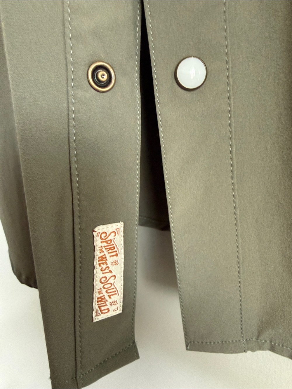 Sendero Olive Green Snap-Front Shirt - Picture 5 of 7